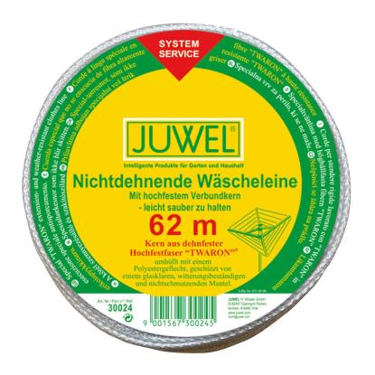 JUWEL tørresnor, grå/polyester/twaron - 62 meter