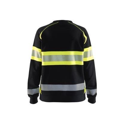 Blåkläder 3409 dame high vis sweatshirt, sort/hi-vis gul