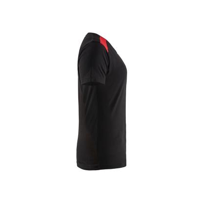 Blåkläder 3479 dame t-shirt, sort/rød