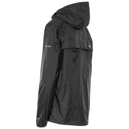 Trespass QIKPAC packaway regnjakke med pose, dame, sort/pink