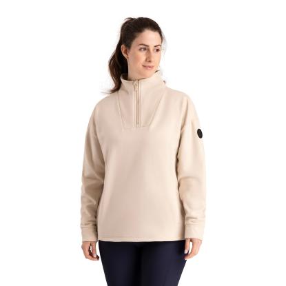 DLX SIOBHAN fleecetrøje, dame, beige