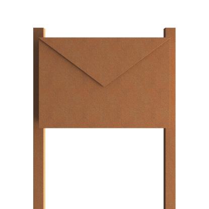 Bravios Letter/Kuvert postkasse med stander, rust