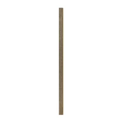 I-Wood afslutningsliste til 3-lamel akustikpanel, sort olieret, brun filt og lys kerne, egefiner, 16 x 92 mm