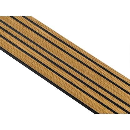 I-Wood Basic Mixed akustikpanel, brun olieret, sort filt og lys kerne, egefiner, 16 x 300 mm 
