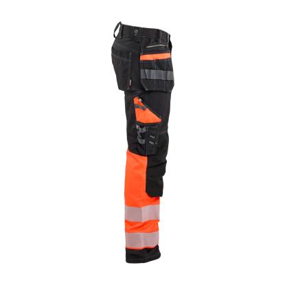Blåkläder 1794 high vis buks med stretch, sort/hi-vis rød