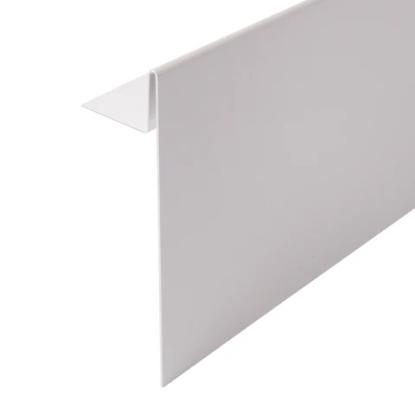 Facadeprofil, lysningsprofil, lodret, hvid - 3 meter