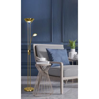 Aneta Nice gulvlampe, H179 cm, antik messing