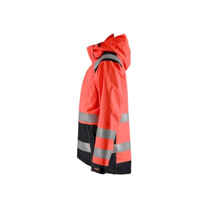 Blåkläder 4904 dame high vis skaljakke, hi-vis rød/sort