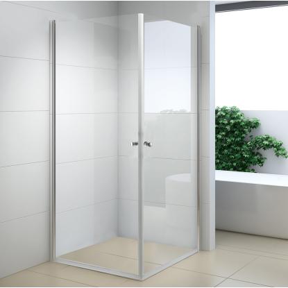 Nortiq Ystad bruseafskærmning, 90 x 90 x 197 cm, klart glas