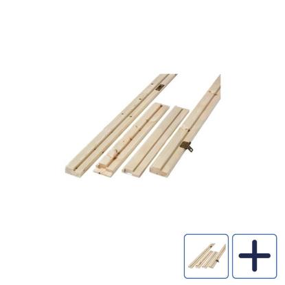 Swedoor snap-in karmsæt med bundstykke i bøg, 100 mm, ubehandlet fyr - 188,9 cm høj