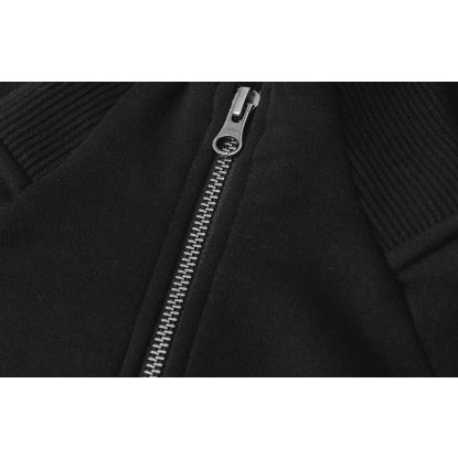 ID 0628 sweat cardigan med lynlås, sort