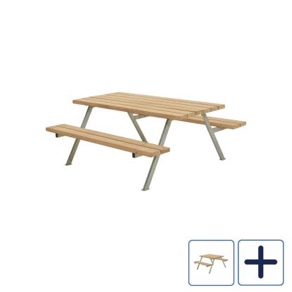 PLUS Alpha bord/bænkesæt, ThermoWood®, gyldenbrun/fyr
