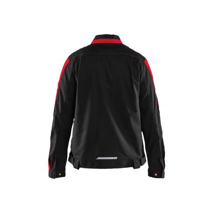Blåkläder 4443 dame industrijakke stretch, sort/rød