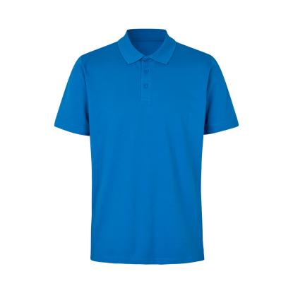 ID 0586 poloshirt, økologisk, azur