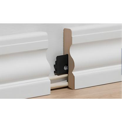 Swedoor almue fodliste med ledningsskjul, hvid omviklet, 19 x 65 x 3600 mm
