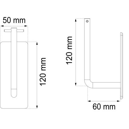 Habo Flair toiletrulleholder, rustfri