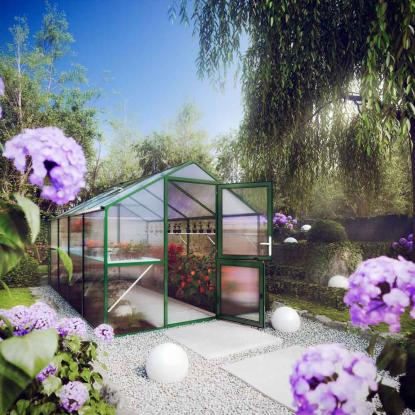 KGT Rose IV drivhus, mosgrøn, 10 m²