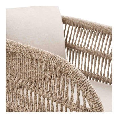 Terracina havemøbelsæt med 4 stole, akacie/beige, Ø120 cm