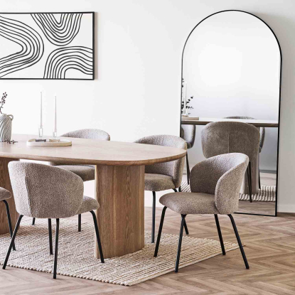 Madrid spejl, sort, 90 x 180 cm