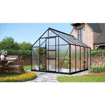 Vitavia Merkur 8300 drivhus, sort, 8,3 m², 6 mm poly, inkl. sokkel