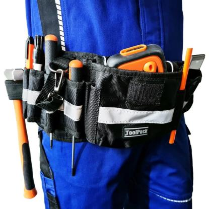 ToolPack værktøjsbælte/hammerholder med frontlommer, 135 cm