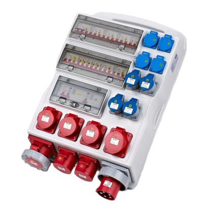 Wexim 7532 byggestrømstavle med CEE og DK udtag, stor model, 400V, 63A