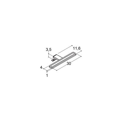 Scanbad Vela LED lampe til spejl, 30 cm, krom