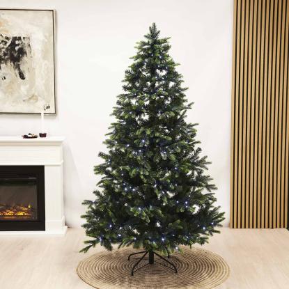 NORDIC WINTER Limited Edition juletræ, kunstig PE/PVC, Klasse A+, 180 x 124 cm med color og white LED