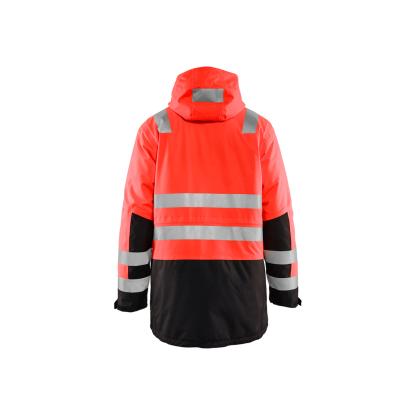 Blåkläder 4495 high vis vinterparkajakke, hi-vis rød/sort