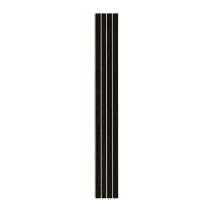 I-Wood Medio+ 4-lamel akustikpanel, sortmalet, beige filt og sort kerne, egefiner, 17 x 300 mm