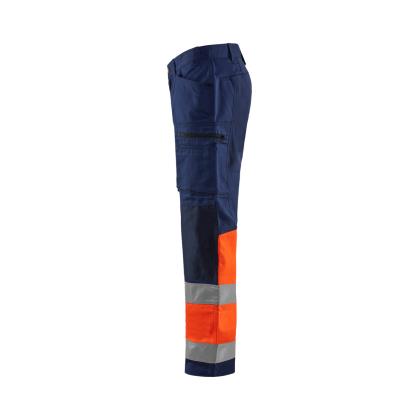Blåkläder 1551 high vis buks med stretch, marineblå/hi-vis orange