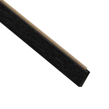 I-Wood UniPanel afslutningsliste, sortmalet, sort kerne, egefiner, 17 x 55 x 2780 mm