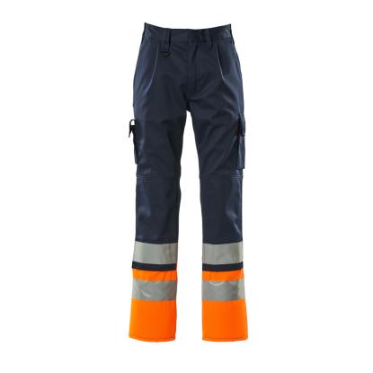 MASCOT SAFE COMPETE Patos arbejdsbukser med knælommer, marine/hi-vis orange