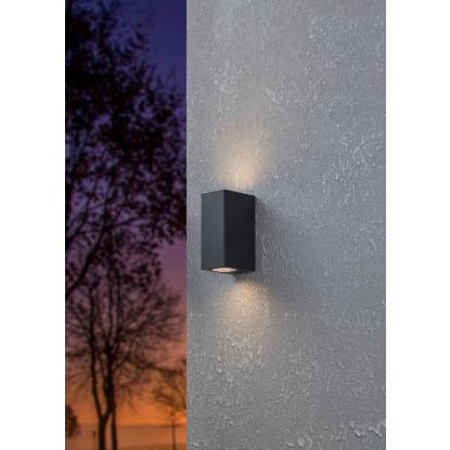 EGLO JABAGA udendørs væglampe, 15,5 x 7 cm, GU10, IP44, sort