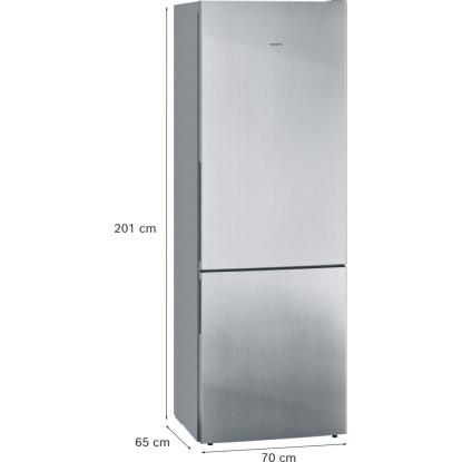 Siemens iQ500 fritstående kølefryseskab KG49EAICA, 302 + 117 liter
