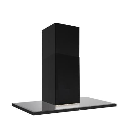 Silverline SL3122 Nordic Dark væghængt emhætte, sort/sort glas, 60 cm