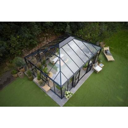 Juliana Grand Oase orangeri  25,6 m², antracit, 3 mm hærdet glas