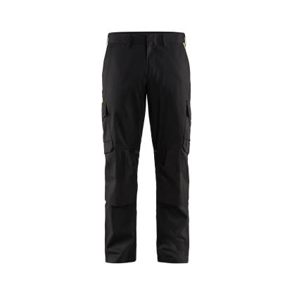 Blåkläder 1448 industri buks med knælommer stretch, sort/hi-vis gul