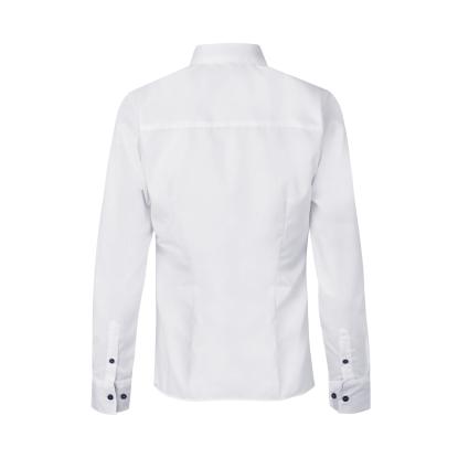 Seven Seas S372 Fine Twill Contrast skjorte, modern, dame, hvid