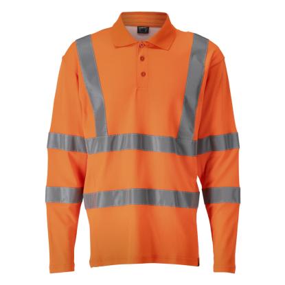 MASCOT SAFE CLASSIC poloshirt, langærmet, hi-vis orange