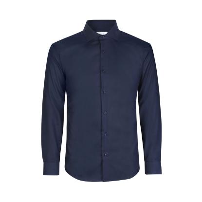 Seven Seas SS8 Fine Twill skjorte, modern, navy
