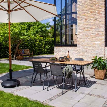 Cinas Pomino parasol, gråhvid, olefin, Ø3,3 meter