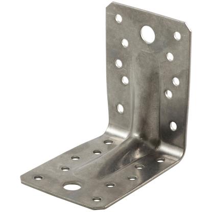 SIMA vinkelbeslag V2 med rib, rustfri kv. A4 - 90 x 90 x 2,0 x 65 mm