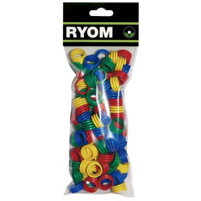 RYOM hønseringe, assorterede farver/plast - 100 stk.