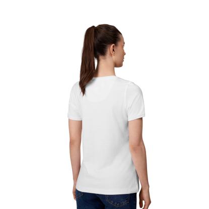 ID PRO Wear CARE 0373 T-shirt med v-hals, dame, hvid