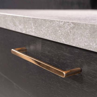 Beslag Design Pura greb, 160 mm, poleret messing