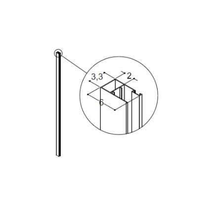 Scanbad Match udvidelsesprofil til model A, B, E, sort