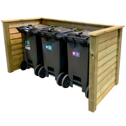 Frøslev System renovationsskjuler, grøn trykimprægneret fyr, 225 x 103 x 120 cm Frøslev System renovationsskjuler, grøn trykimprægneret fyr, 225 x 103