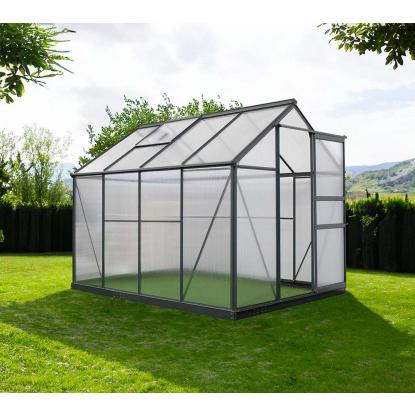 Westmann Flora 68 drivhus, aluminium/polycarbonat, antracitgrå - 4,84 m²