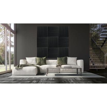 FibroTech Square akustikpanel, 520 x 520 mm, Black Oak - 2 stk.